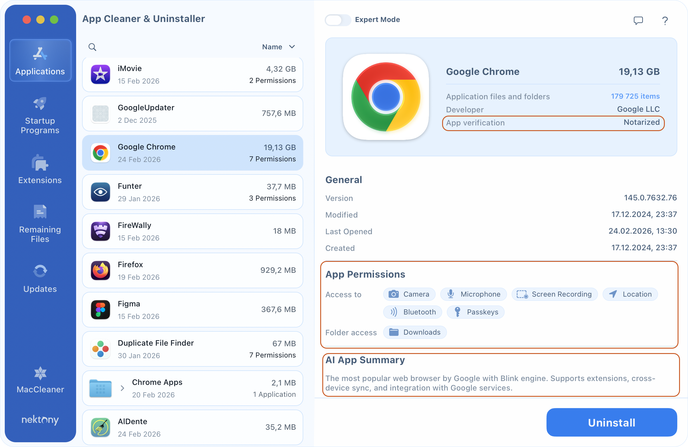 app cleaner uninstaller select app
