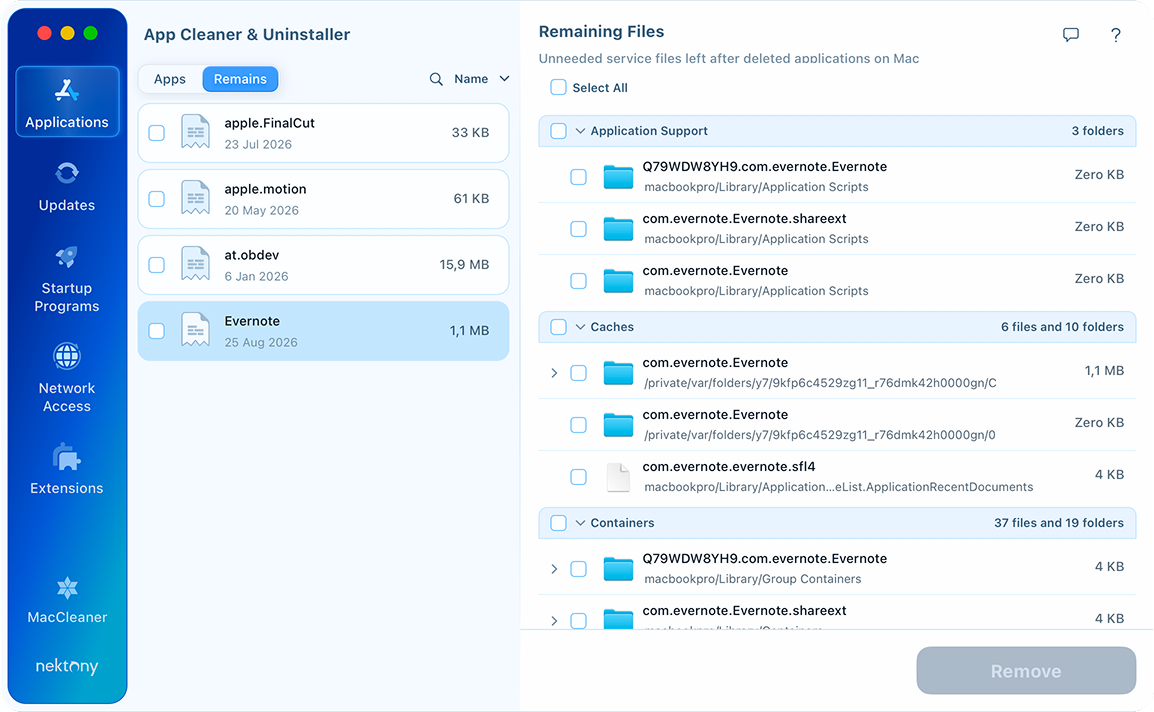 Applications tab selected